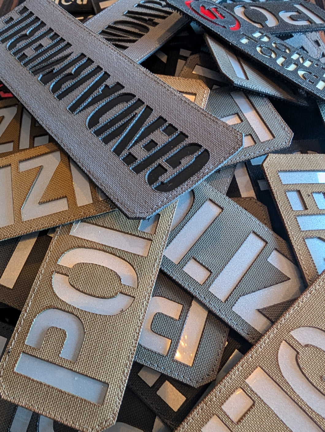 Polizei Herzgeschirr Patch